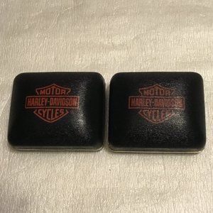 Lot of 2 Harley-Davidson Motorcycles black jewelry boxes for earrings & necklace